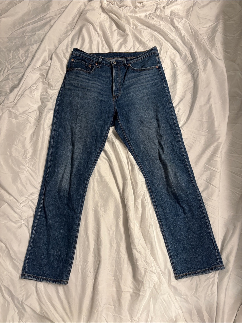 Women’s Levi’s 501’s Straight-Leg Jeans - Dark Blue